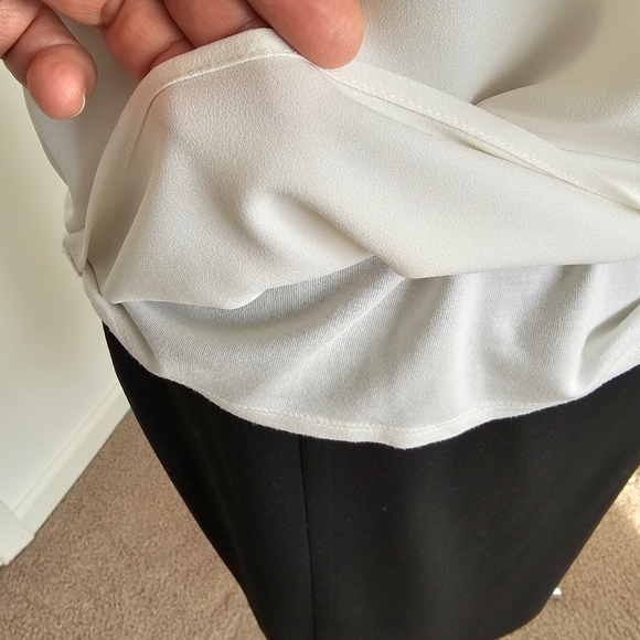 Ann Taylor Winter White Mixed Media Jersey Tank Scoop Neck Layering Shell MP - Picture 8 of 16